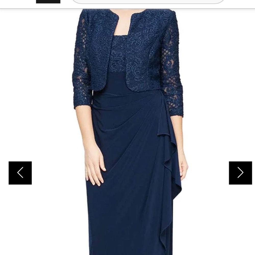 Alex Evenings 81122475 - Embroidered Scoop Formal Dress with Jacket